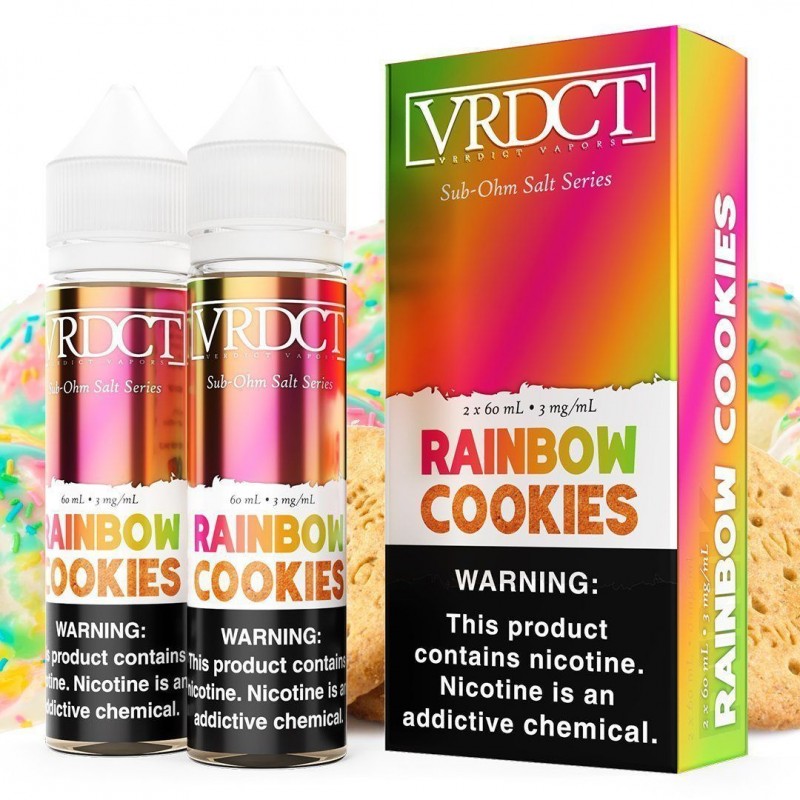 Rainbow Cookies by VERDICT SUB OHM SALT SERIES E-Liquid 2X 60ml
